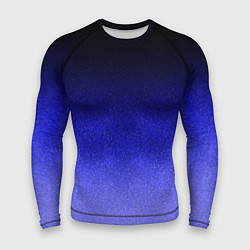 Рашгард мужской Градиент индиго из чёрно в синий текстура крошка, цвет: 3D-принт