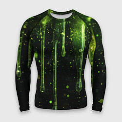 Мужской рашгард Зеленая объемная слизь