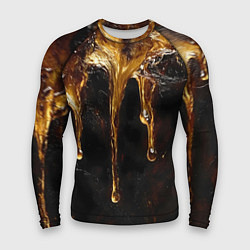 Рашгард мужской Стекающий мед - текстура, цвет: 3D-принт