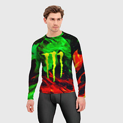 Рашгард мужской Monster energy огонь лого, цвет: 3D-принт — фото 2