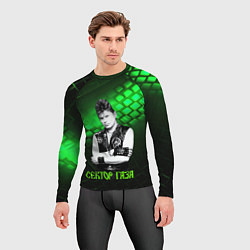Рашгард мужской Сектор газа зеленый текстурный фон, цвет: 3D-принт — фото 2