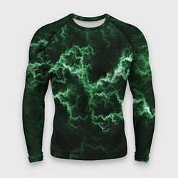 Мужской рашгард Lightning green line
