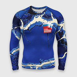 Рашгард мужской Russia blue abstract, цвет: 3D-принт