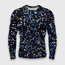 Мужской рашгард Чёрно-синий мозаика паттерн