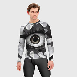 Рашгард мужской Глаз и щупальца - психоделика, цвет: 3D-принт — фото 2