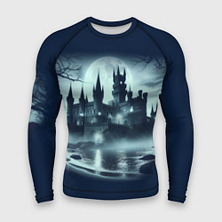 Рашгард мужской Готический замок у пруда, цвет: 3D-принт