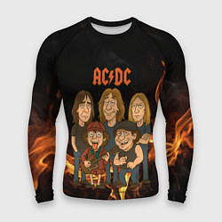 Рашгард мужской ACDC в мультяшном стиле, цвет: 3D-принт