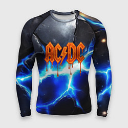 Рашгард мужской ACDC логотип из лавы на молнии, цвет: 3D-принт