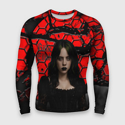 Рашгард мужской Билли Айлиш готический образ, цвет: 3D-принт