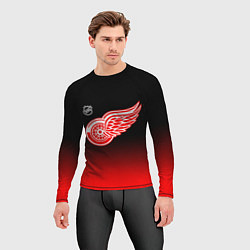 Рашгард мужской Детройт Ред Уингз - градиент, цвет: 3D-принт — фото 2