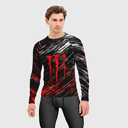 Рашгард мужской Monster energy полосы красок, цвет: 3D-принт — фото 2