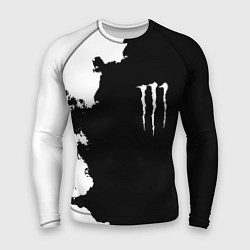 Мужской рашгард Monster energy краски белые