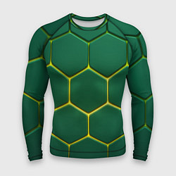 Мужской рашгард Зеленые плиты с желтым светом
