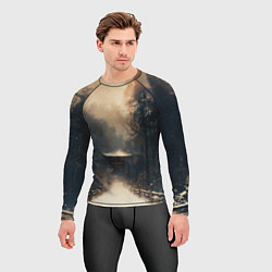 Рашгард мужской Дорога к Японскому храму, цвет: 3D-принт — фото 2
