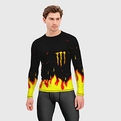 Рашгард мужской Monster energy fire steel, цвет: 3D-принт — фото 2