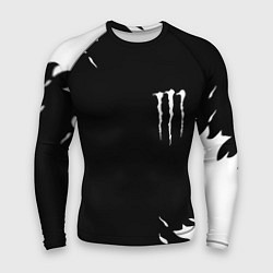Рашгард мужской Monster energy fire white, цвет: 3D-принт