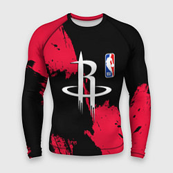 Рашгард мужской Хьюстон Рокетс - брызги краски, цвет: 3D-принт