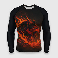 Мужской рашгард Инфернальный волк