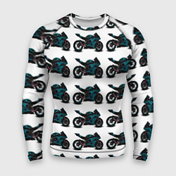 Рашгард мужской Motorbike blue, цвет: 3D-принт