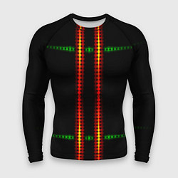 Мужской рашгард Neon black green circles