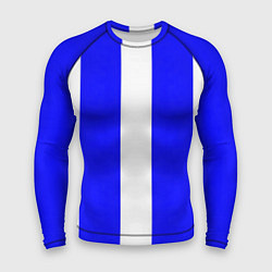 Рашгард мужской Color white blue line, цвет: 3D-принт