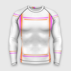 Мужской рашгард Neon white orange pink