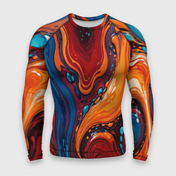 Мужской рашгард Пламя и синева