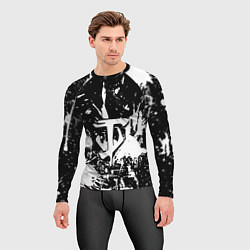 Рашгард мужской Doom белые краски, цвет: 3D-принт — фото 2