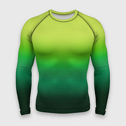 Рашгард мужской Градиент укропное зеленое омбре, цвет: 3D-принт
