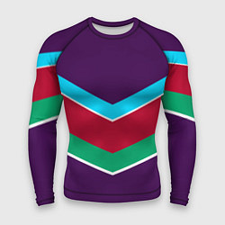 Мужской рашгард Фиолетовый с полосами