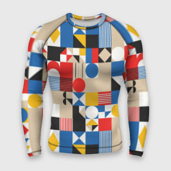 Рашгард мужской Геометрический балаган, цвет: 3D-принт
