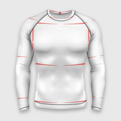 Рашгард мужской Color white red stripes, цвет: 3D-принт
