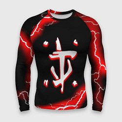 Рашгард мужской Doom красный шторм, цвет: 3D-принт