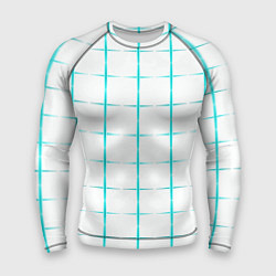 Рашгард мужской Color white light blue crosses, цвет: 3D-принт