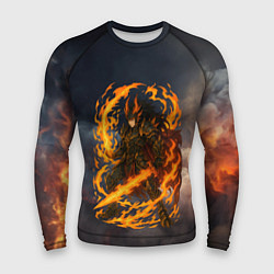 Рашгард мужской Герой аниме дракон с огненным мечем, цвет: 3D-принт