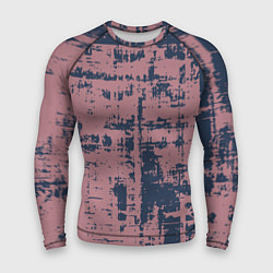Мужской рашгард Текстура с потертостями сине-розовая