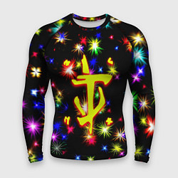 Мужской рашгард Doom новогодние искры