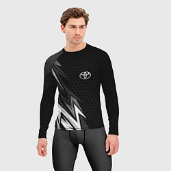 Рашгард мужской Toyota - монохром, цвет: 3D-принт — фото 2