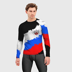 Рашгард мужской Федерация бокса России - триколор, цвет: 3D-принт — фото 2