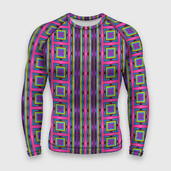 Мужской рашгард Геометрические яркие полосы