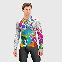Рашгард мужской Краски футбола, цвет: 3D-принт — фото 2