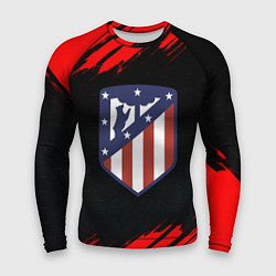 Рашгард мужской Атлетико Мадрид красные краски, цвет: 3D-принт