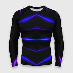 Рашгард мужской Color black neon stripes, цвет: 3D-принт