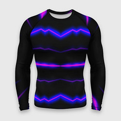Рашгард мужской Color multicoloured neon stripes, цвет: 3D-принт