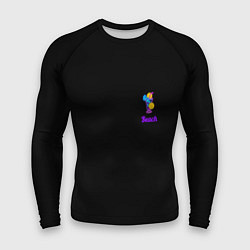 Рашгард мужской Night beach, цвет: 3D-принт