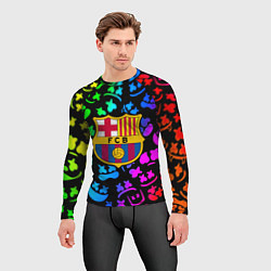 Рашгард мужской Барселона x Маршмэллоу неоновый градиент, цвет: 3D-принт — фото 2