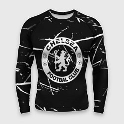 Рашгард мужской Челси штрихи красок белые, цвет: 3D-принт