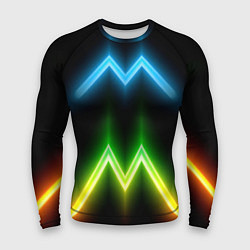 Мужской рашгард Neon multicolored lines
