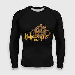 Рашгард мужской Хэллоуин - Тыква в паутине, цвет: 3D-принт