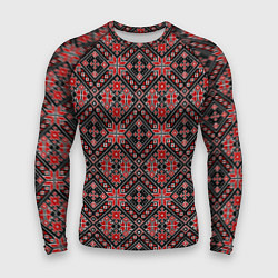 Рашгард мужской Славянский стиль - орнамент, цвет: 3D-принт